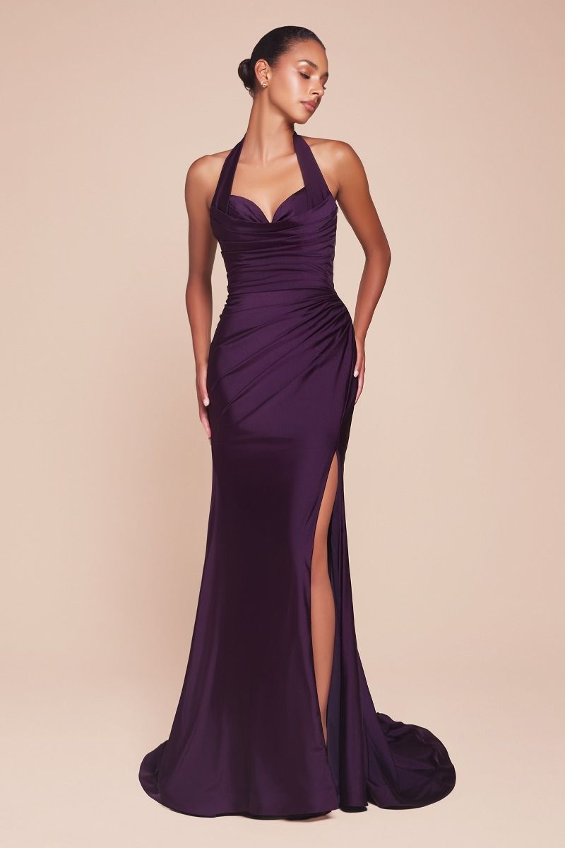 Dark Sage LaDivine CD796 Fitted Long Formal Prom Dress