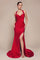 Prom Dresses Long Fitted Formal Slit Prom Dress Red