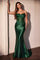 Prom Dresses Pleated Long Lace Formal Prom Dress Emerald