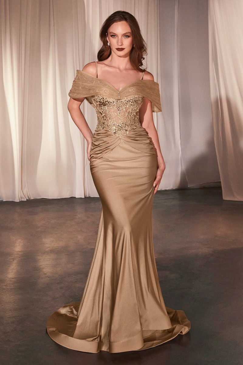 LaDivine CD798 Fitted Formal Evening Long Gown