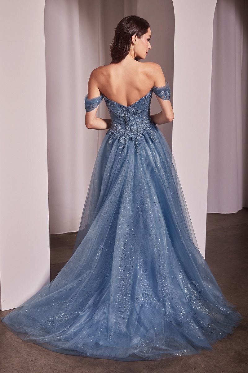 LaDivine CD799 Long Ball Gown A Line Corset Prom Dress