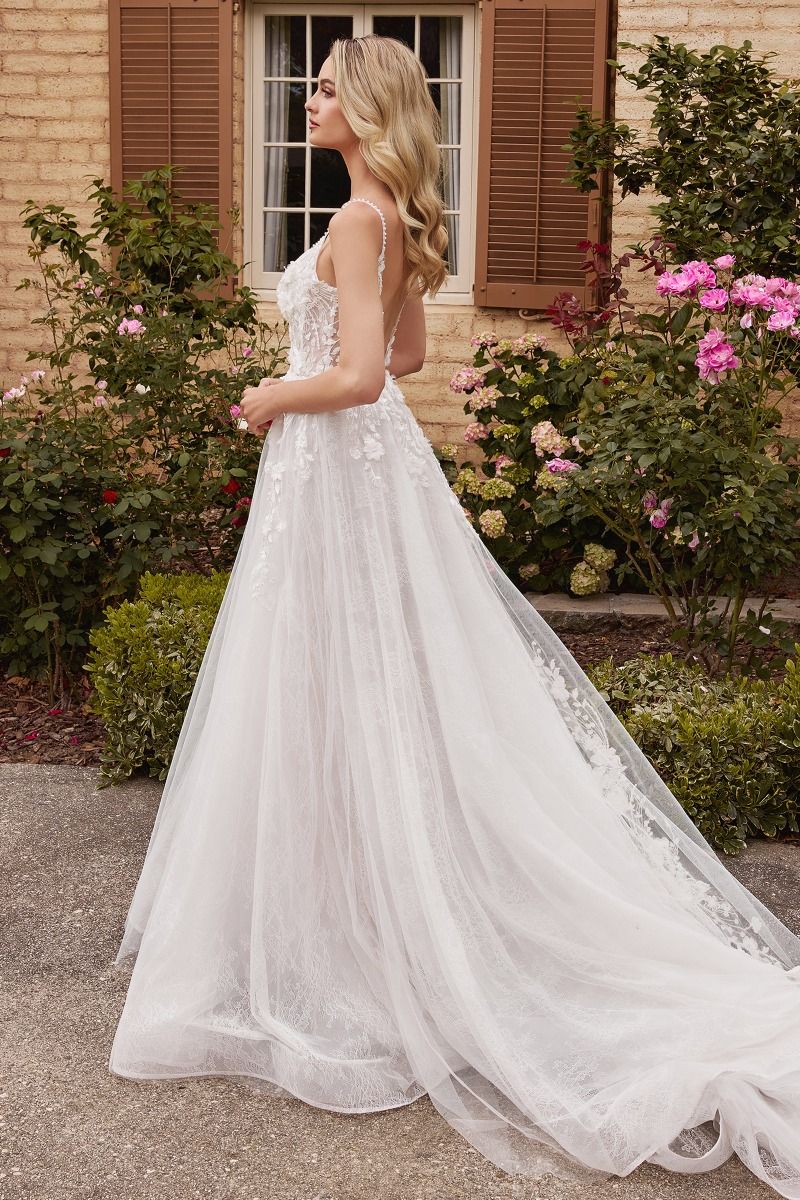 Wedding Dresses Long Corset Lace A Line Wedding Dress Off White