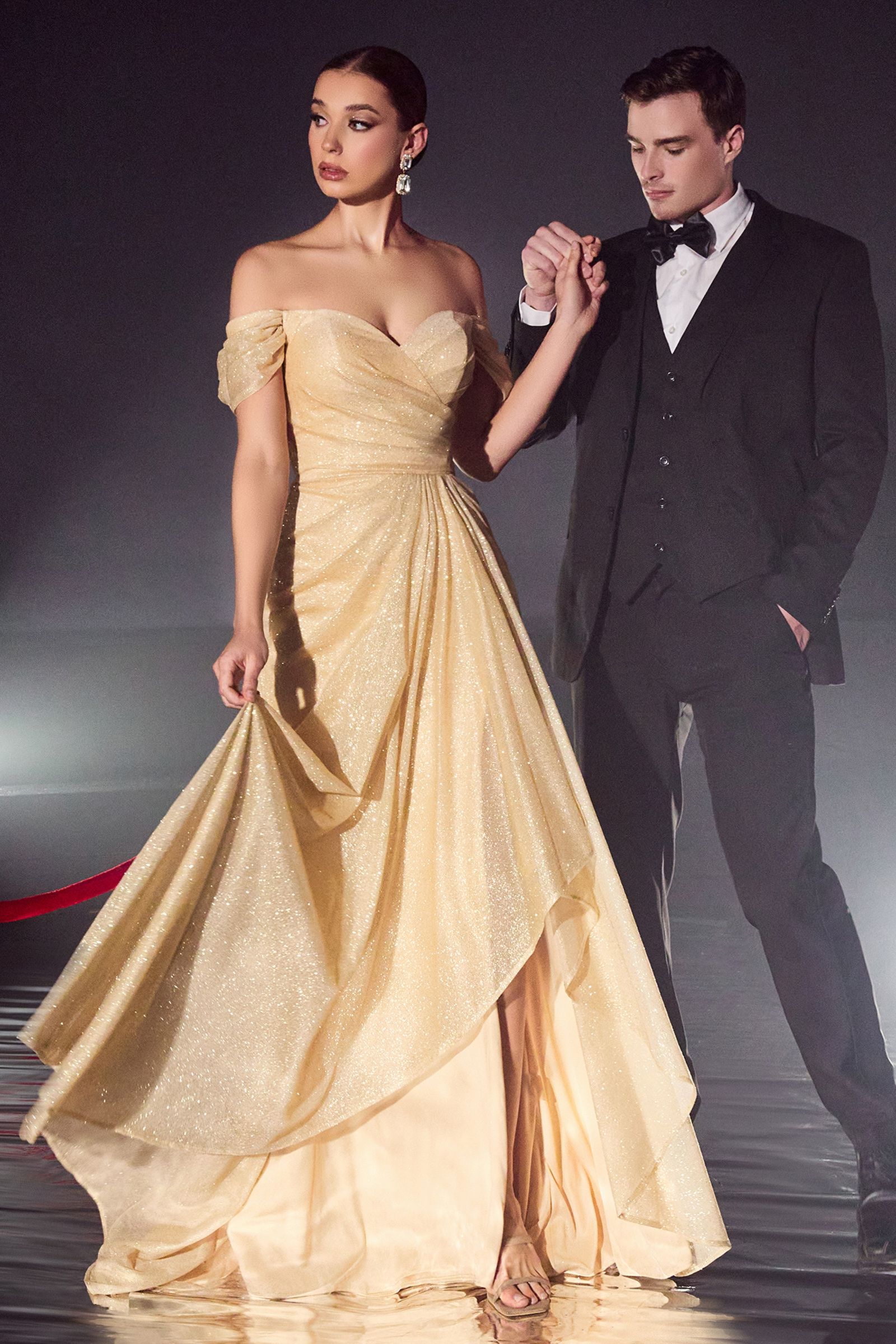 Off Shoulder Long Formal Dress by LaDivine CD878 The Dress Outlet Off Shoulder Long Formal Dress by LaDivine CD878 The Dress Outlet
