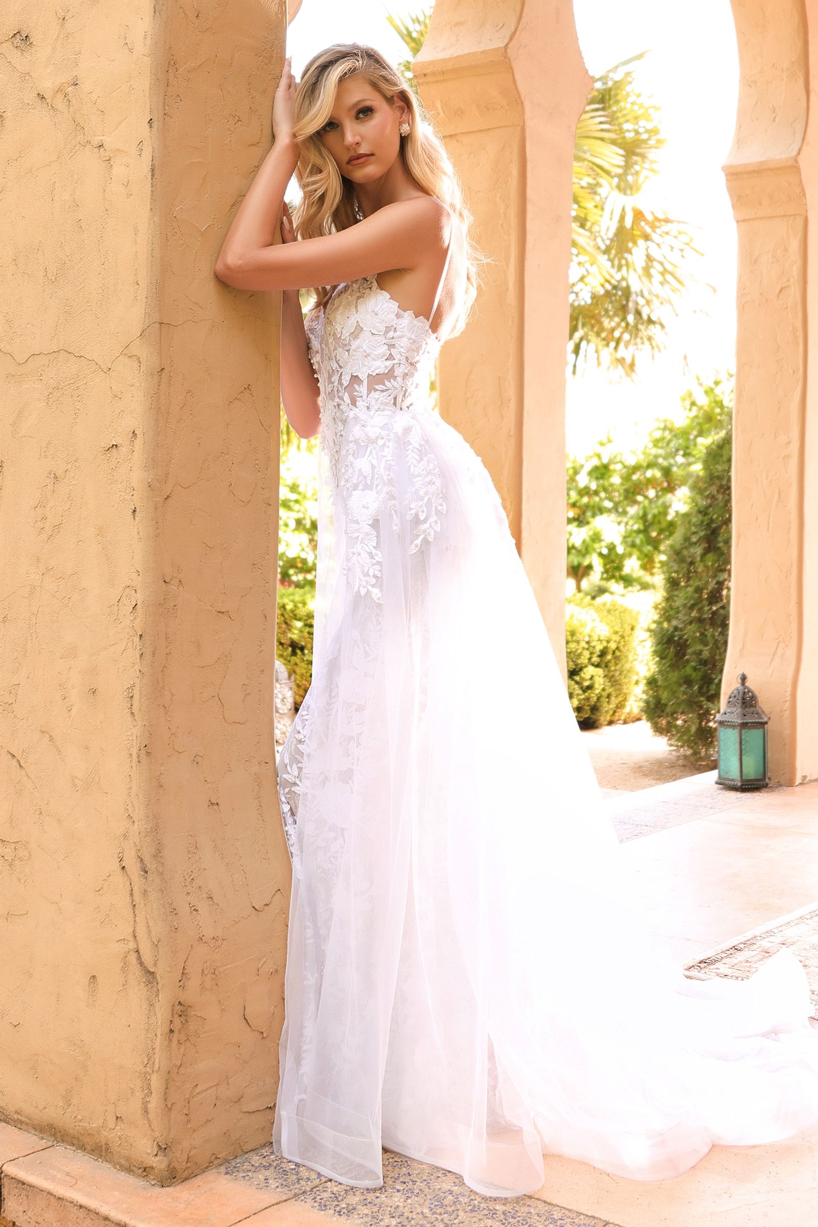 Long Bridal Lace Wedding Dress LaDivine CD931W