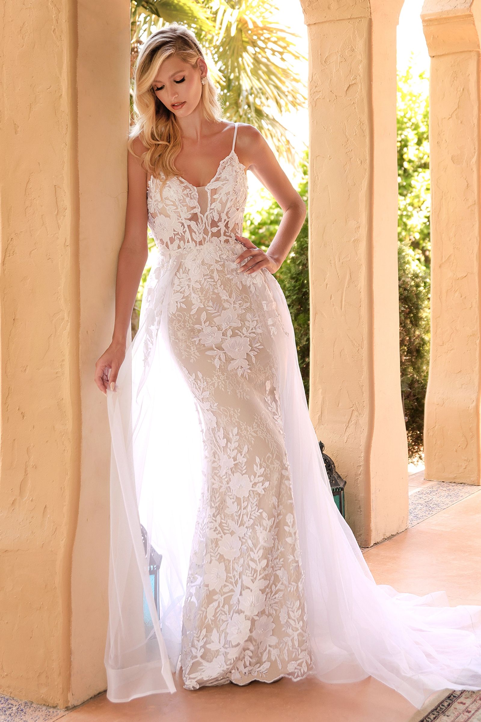 Long Bridal Lace Wedding Dress LaDivine CD931W The Dress Outlet Long Bridal Lace Wedding Dress LaDivine CD931W The Dress Outlet