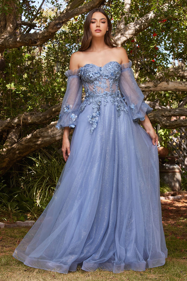 Fitted Strapless Prom Gown LaDivine CD962