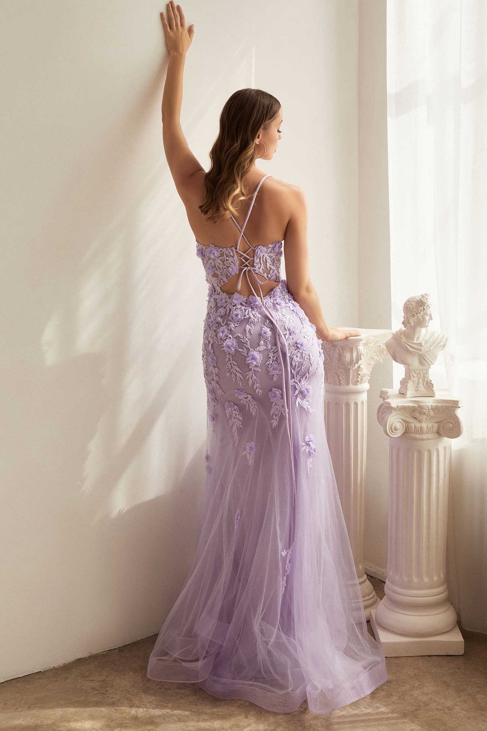 Floral-Applique Long Mermaid Prom Dress CD995 Floral-Applique Long Mermaid Prom Dress CD995