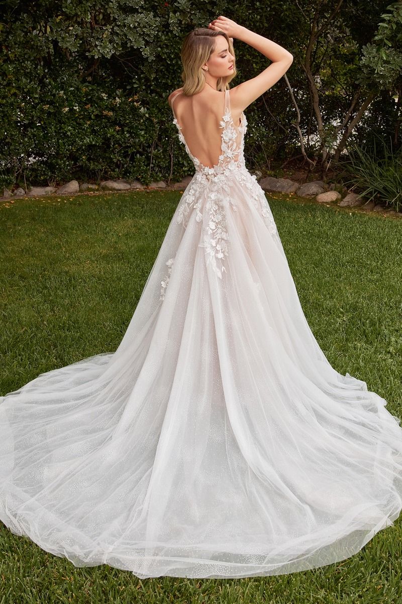 LaDivine S436W Long Bridal Gown A Line 3D Floral Applique Wedding Dress LaDivine S436W Long Bridal Gown A Line 3D Floral Applique Wedding Dress