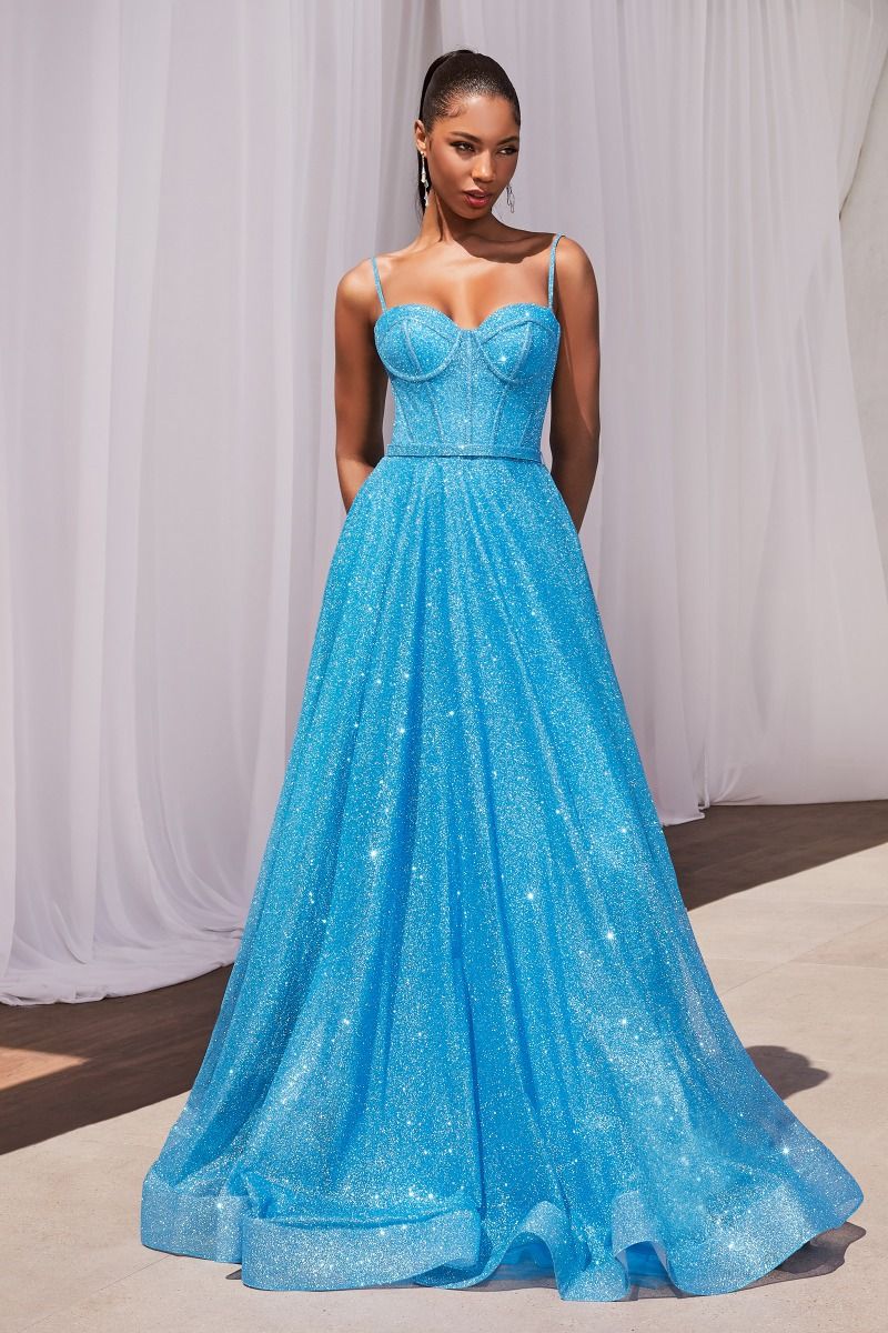 Ladivine CDS483 Prom Dress - Ocean Blue