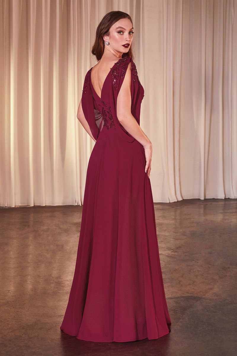 LaDivine S508 Long Formal Mother of the Bride A Line Dress