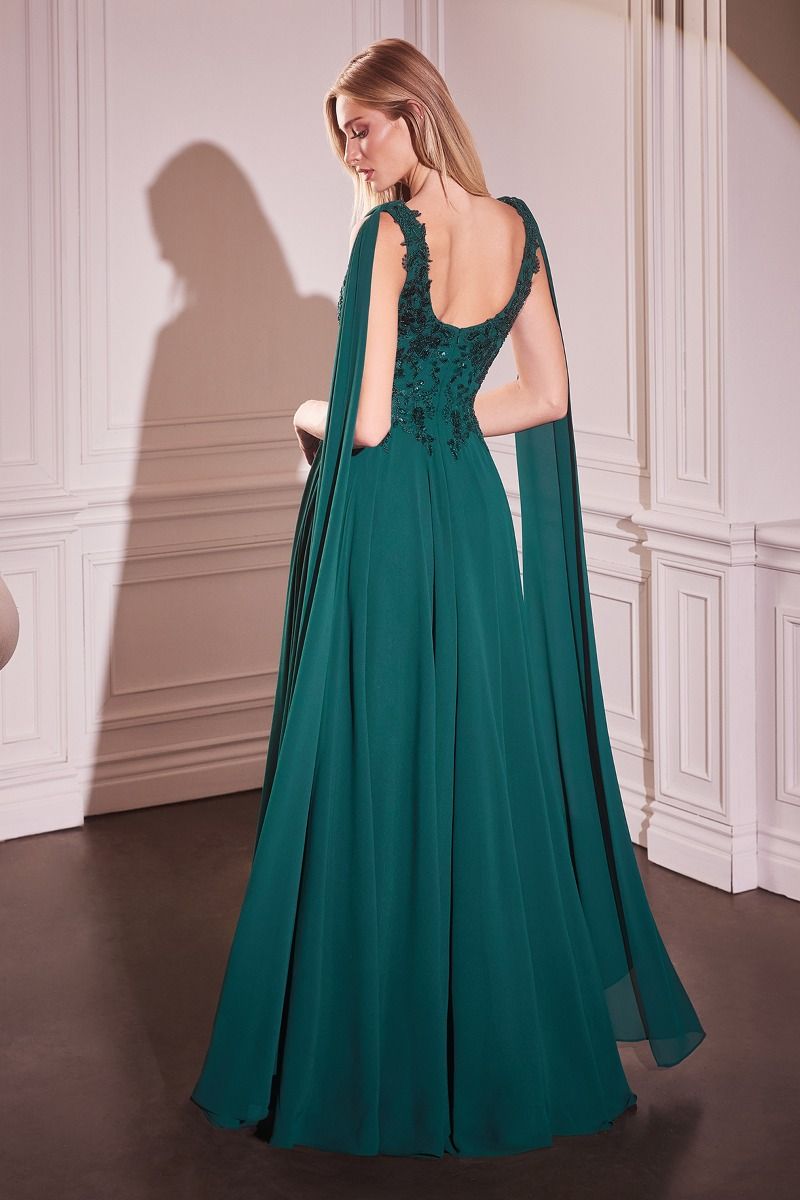 LaDivine CDS509 Long A Line Formal Evening Dress