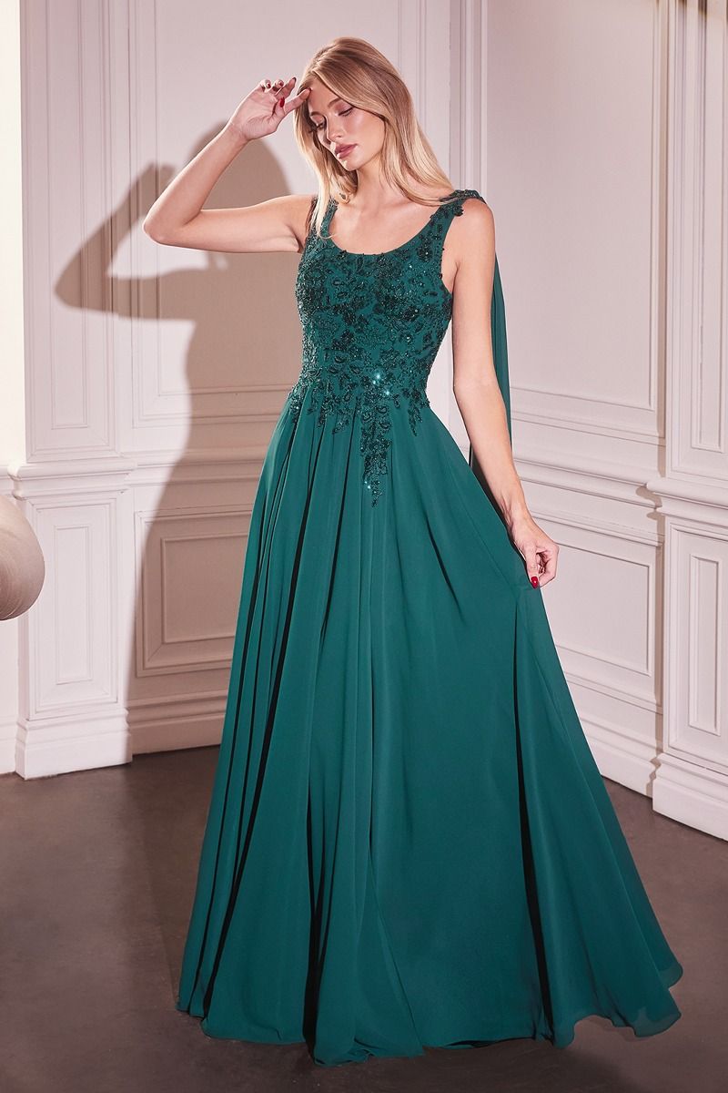 LaDivine CDS509 Long A Line Formal Evening Dress