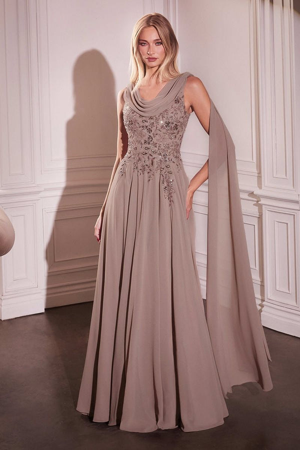 Long Formal Dress CDS509 by Ladivine Mocha / 6