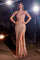 LaDivine CF199 Long  Sequins Metallic Prom Dress