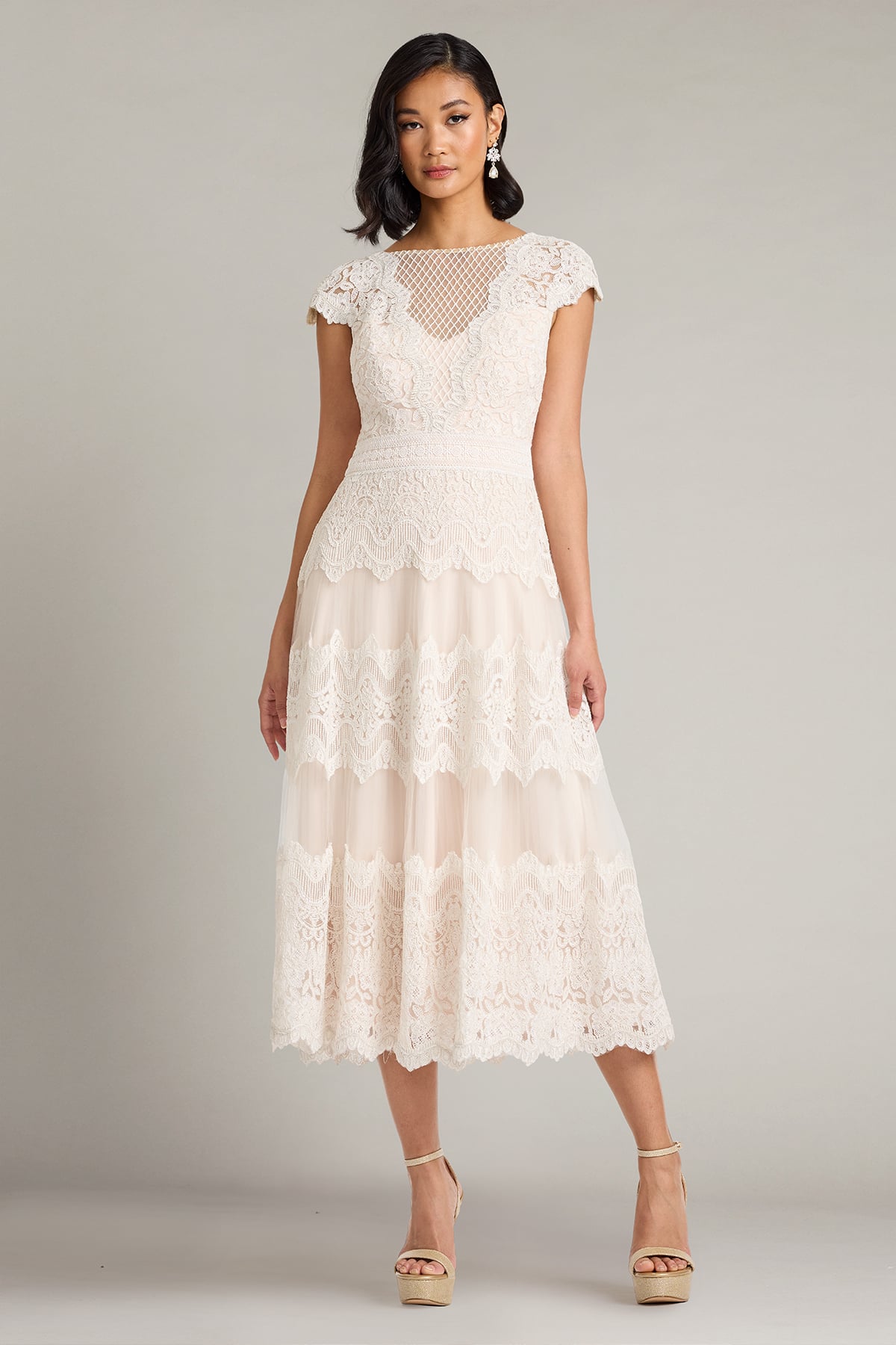 Tadashi Shoji Macia Lace Midi Dress