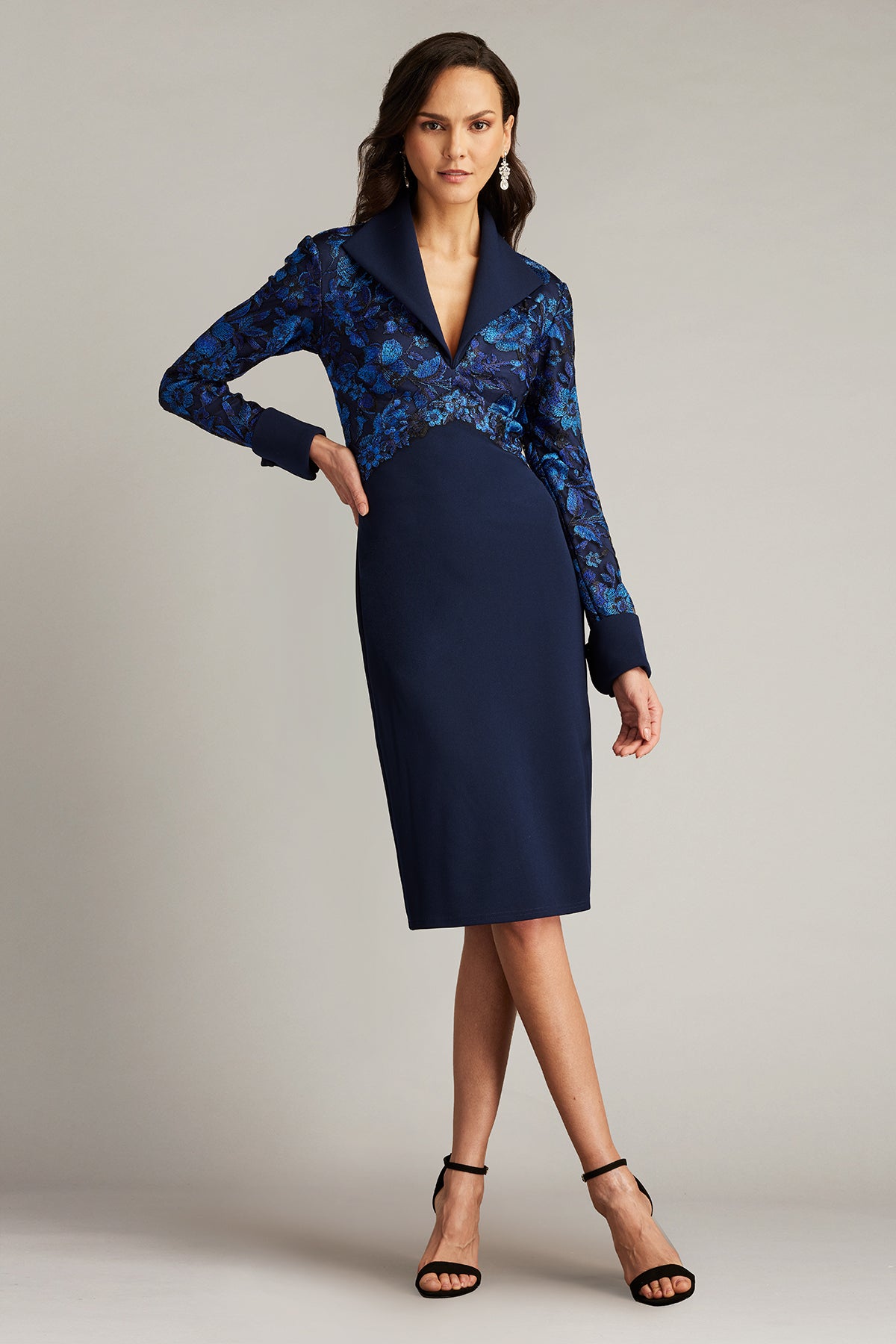 Tadashi Shoji CGV22896M Fitted Short Cocktail Knee Length Dress