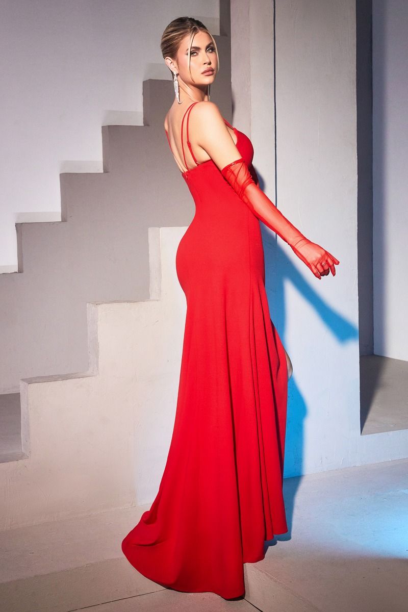 LaDivine CH136 Long Fitted Evening Gown