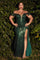 LaDivine CH167C Sexy Formal Long Slit Prom Dress