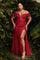 LaDivine CH167C Sexy Formal Long Slit Prom Dress