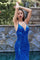 LaDivine CH235 Spaghetti Strap Long Prom Sequin Dress
