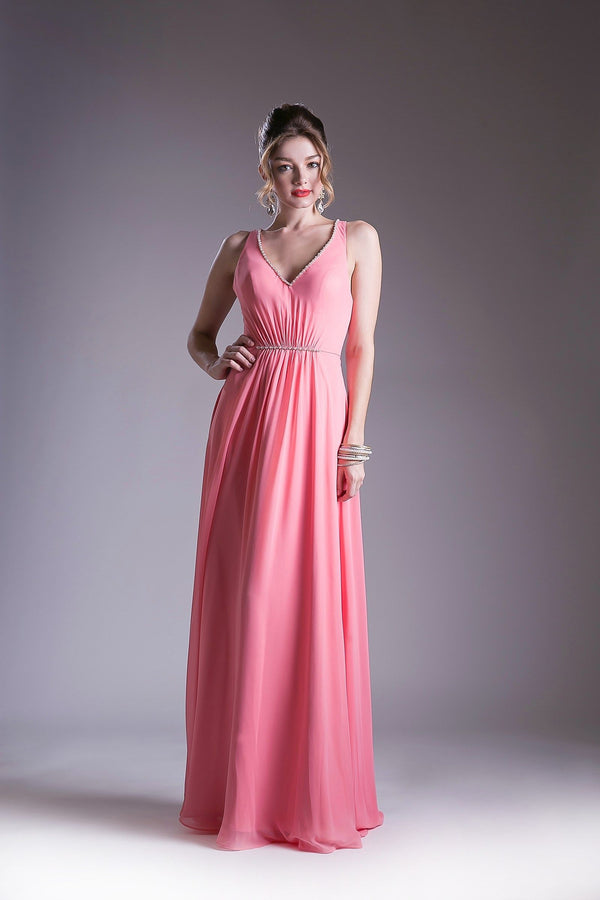 LaDivine CH526 Long Prom A Line Evening Formal Dress