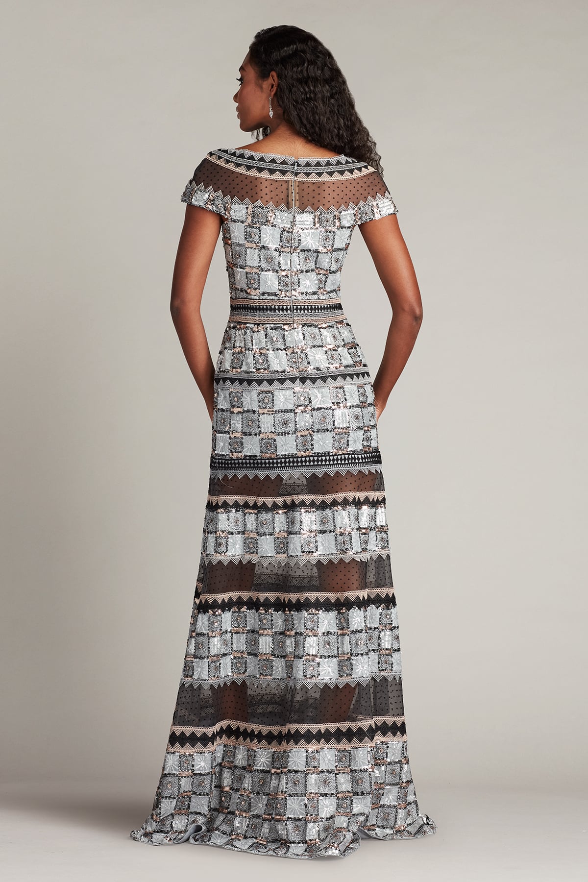 Prom Dresses Beaded Formal Long Dress Silver/Multi