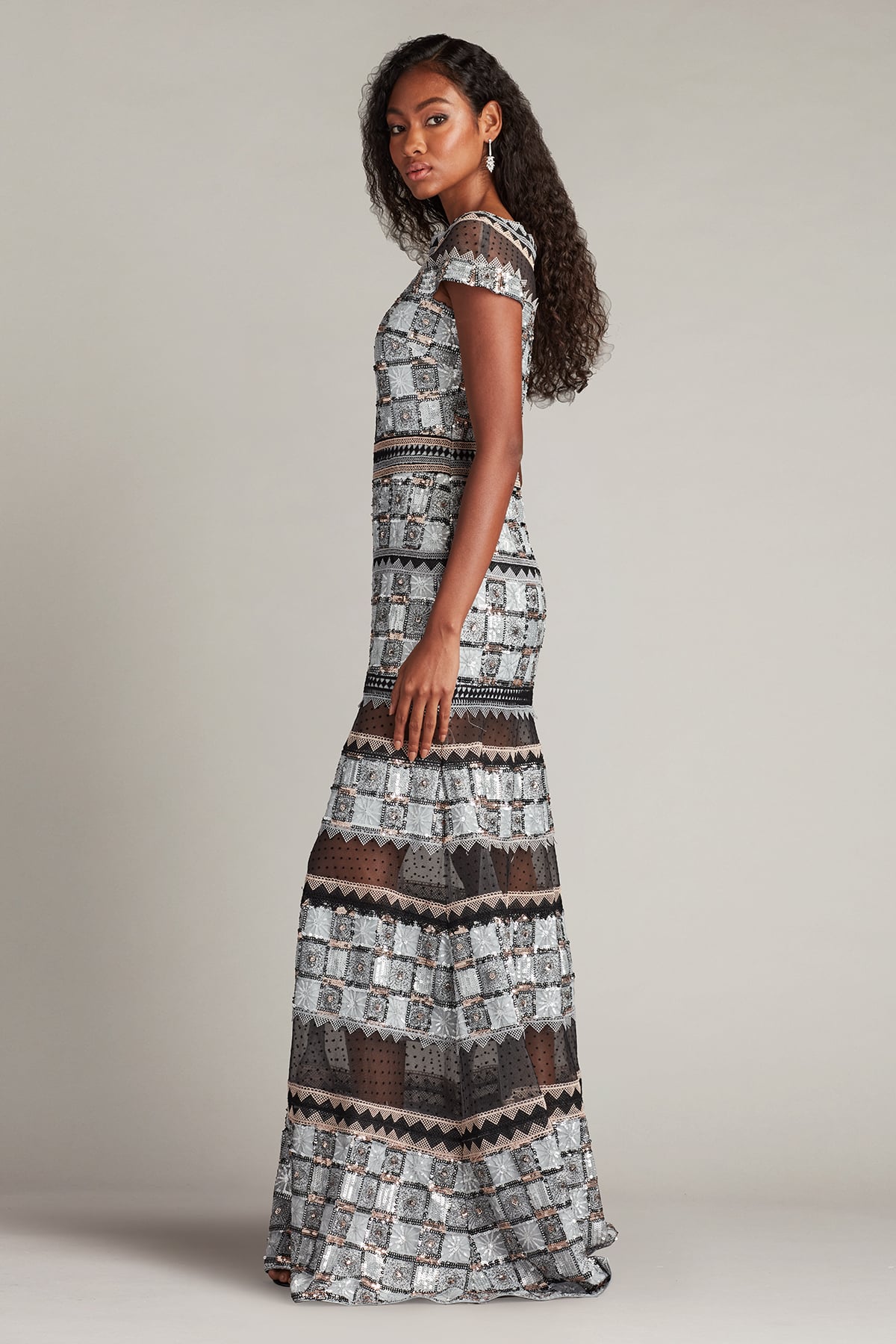 Tadashi Shoji CHH25334L Beaded Formal Long Dress – The Dress Outlet