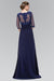 Chiffon Long Mother of the Bride Dress Formal Navy