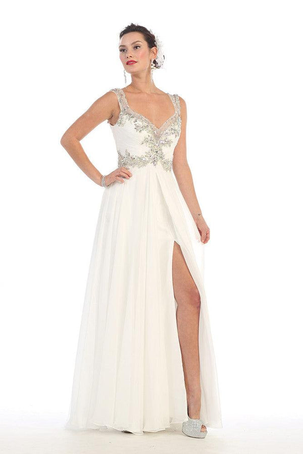 Chiffon Wedding Gown Long Plus Size