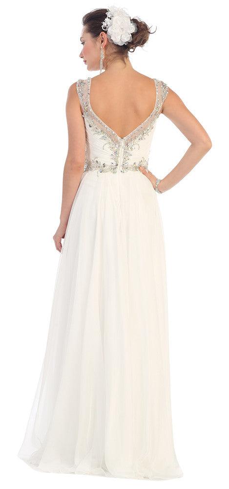 Chiffon Wedding Gown Long Plus Size - The Dress Outlet May Queen