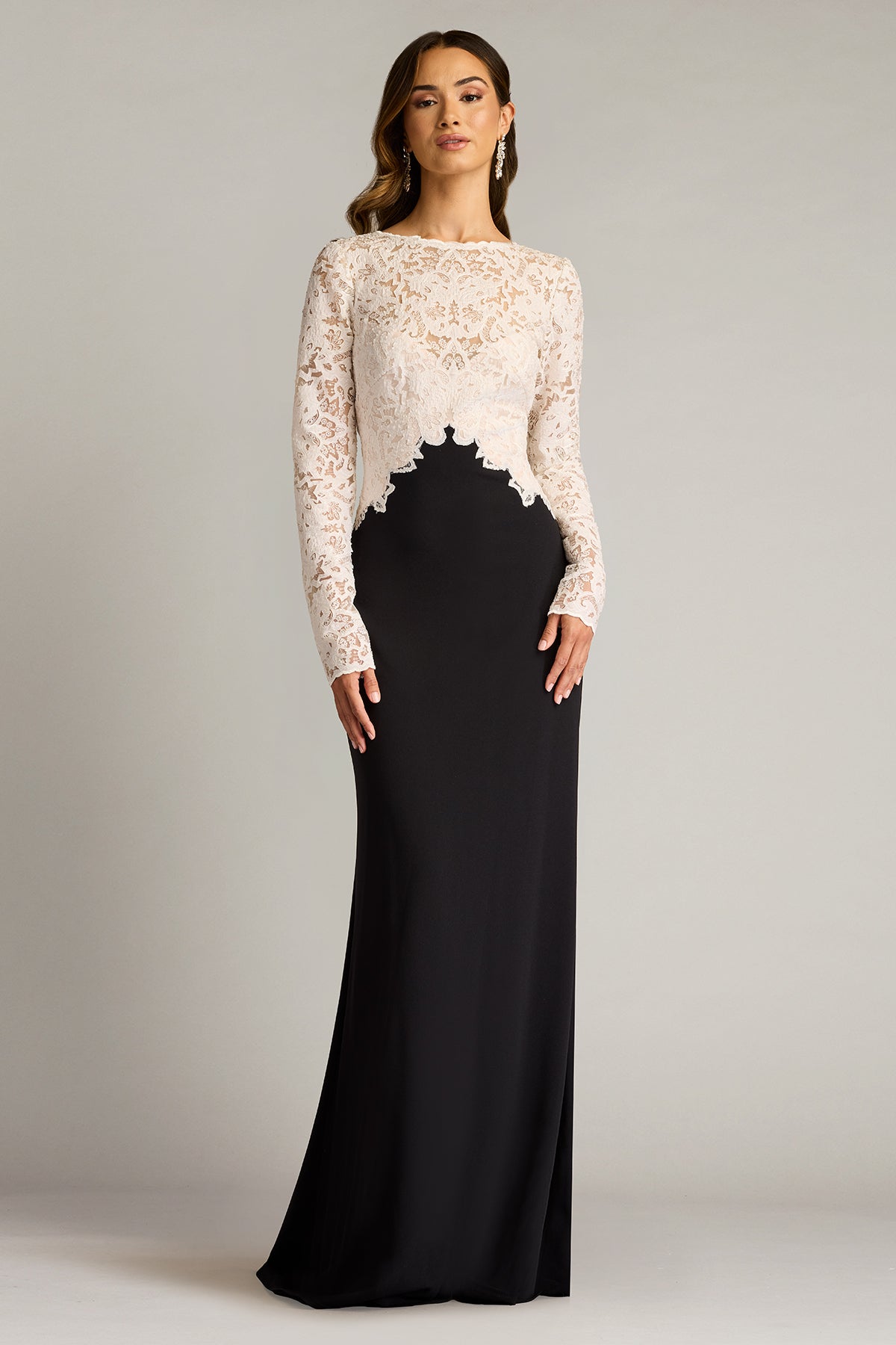 green emerald velvet dress Tadashi Shoji Women's Soutache Lace Cocktail Dress - Black main image 1