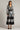 Formal Dresses Long Sleeve Formal Pleated Midi Length Dress Ivory Black