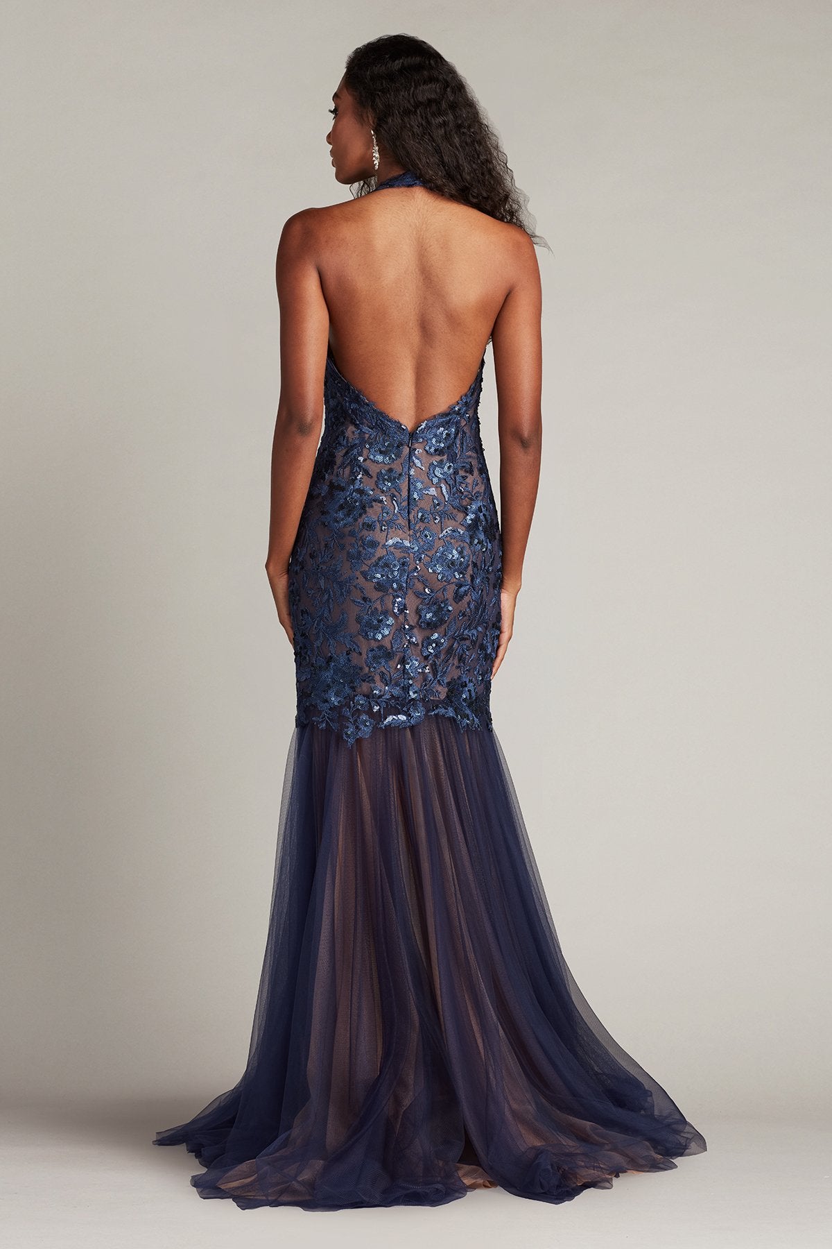 Tadashi Shoji CHS25371L Floral Long Formal Prom Pleated Dress