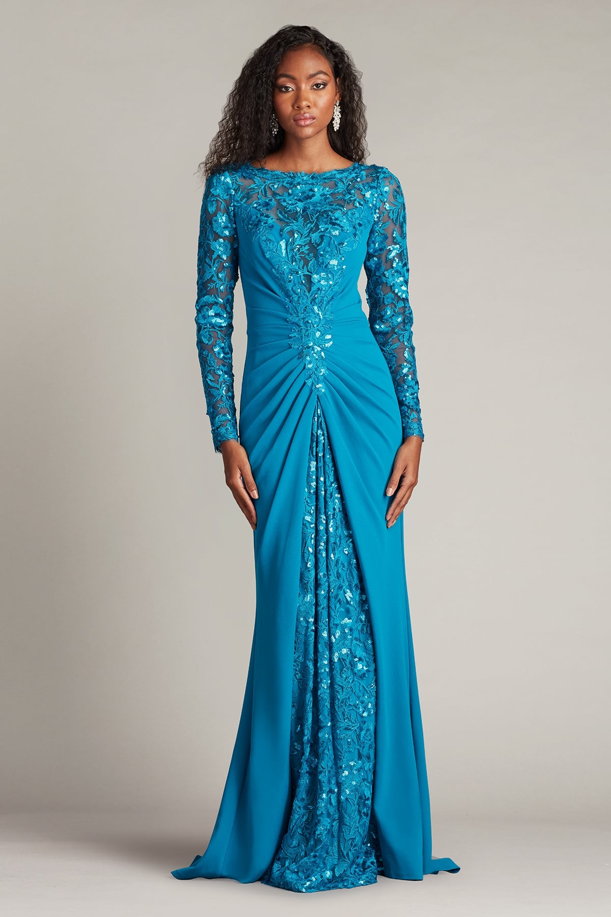 Mother of the Bride Dresses Lace Applique Formal Long Mother of the Bride Dress Marine