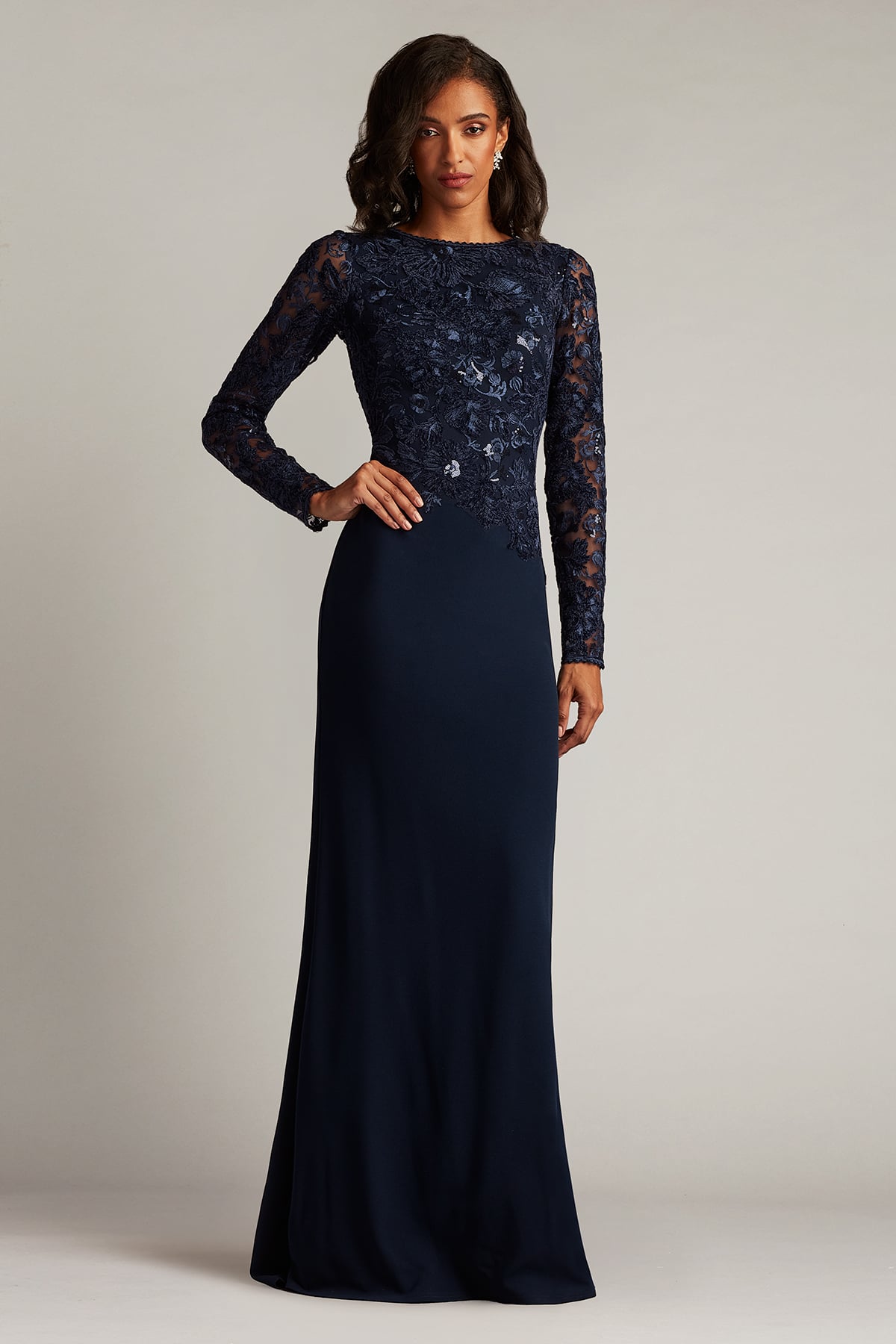 Mother of the Bride Dresses Long Sleeve Formal Mother of the Bride Dress Navy