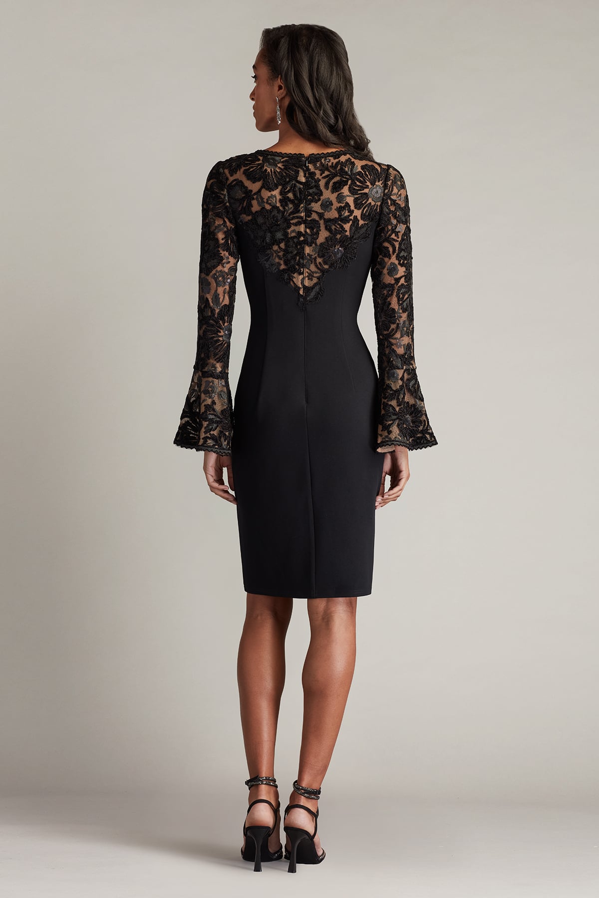 Cocktail Dresses Long Sleeve Lace Short Cocktail Dress Black
