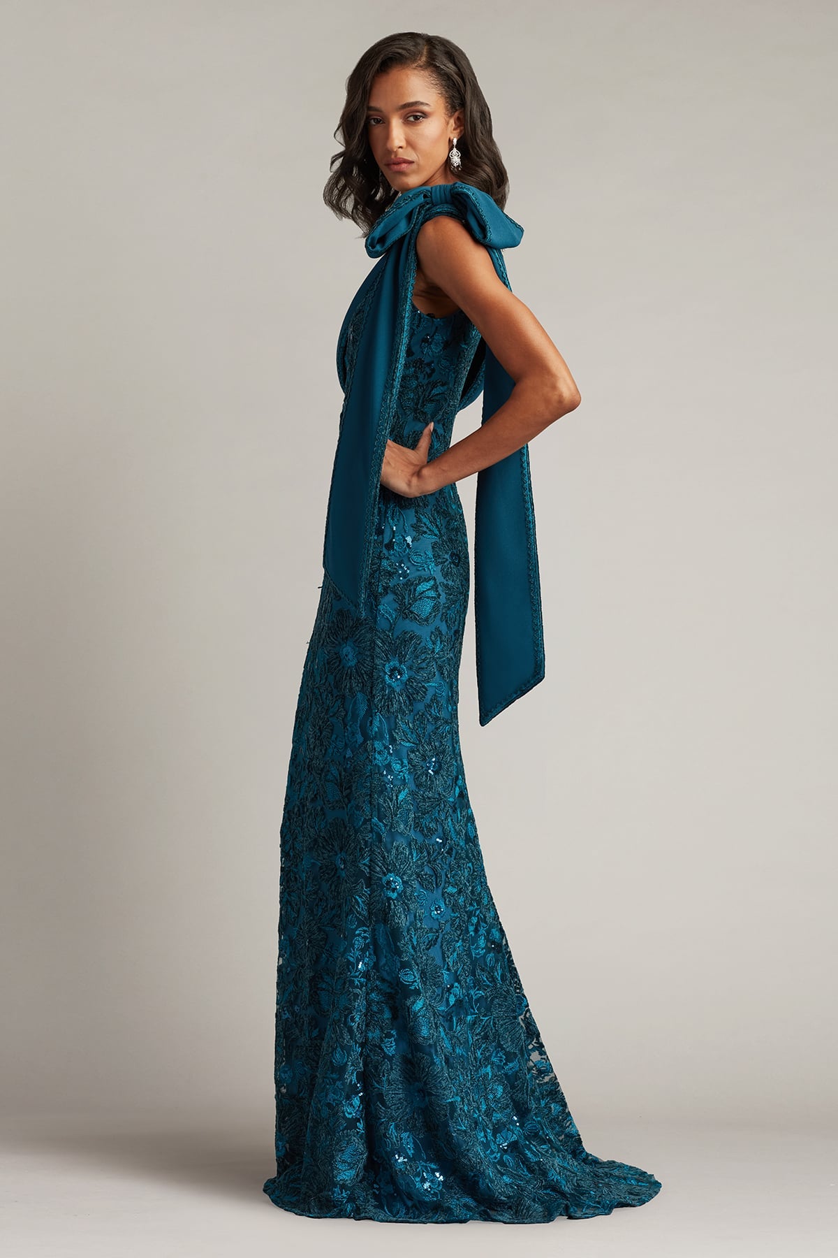 Formal Dresses Long Sequin Lace Formal Dress Cerulean