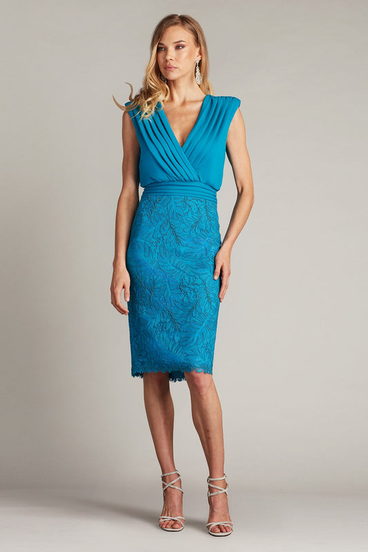 Cocktail Dresses Short Cocktail Lace Pleated Dress Marine