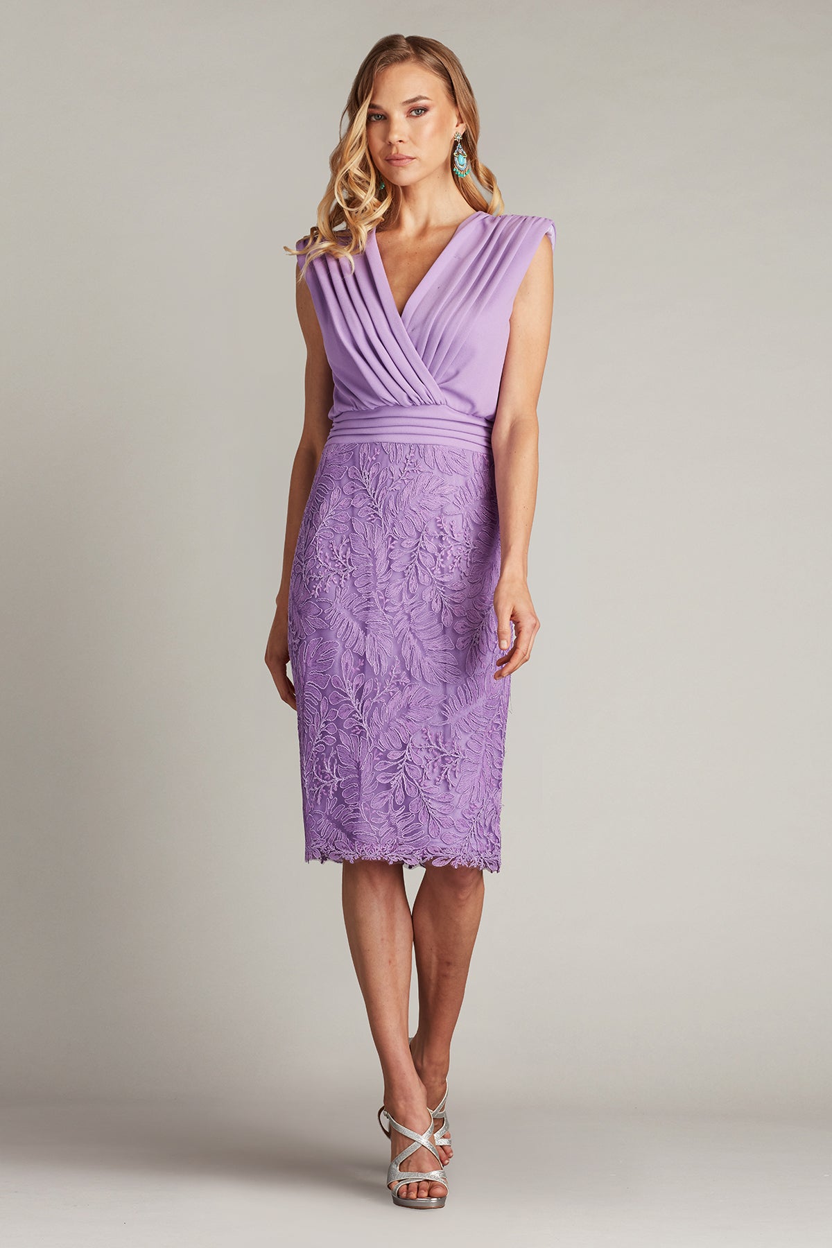 Tadashi Shoji Women's Newell Embroidered Blouson Dress