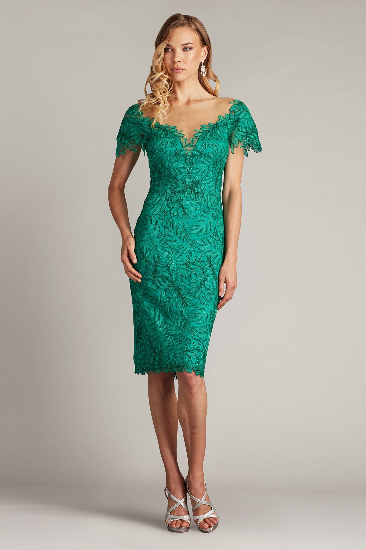 Tadashi Shoji Women's Burgess Embroidered Lace Dress - Green Tadashi Shoji Women's Burgess Embroidered Lace Dress - Green