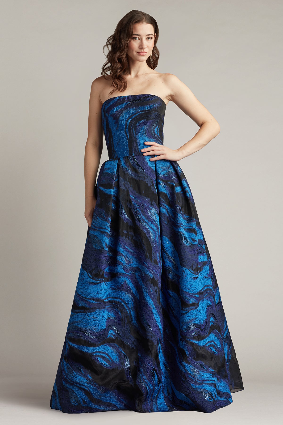 Tadashi Shoji CIH25501L Long Formal Print Evening Dress