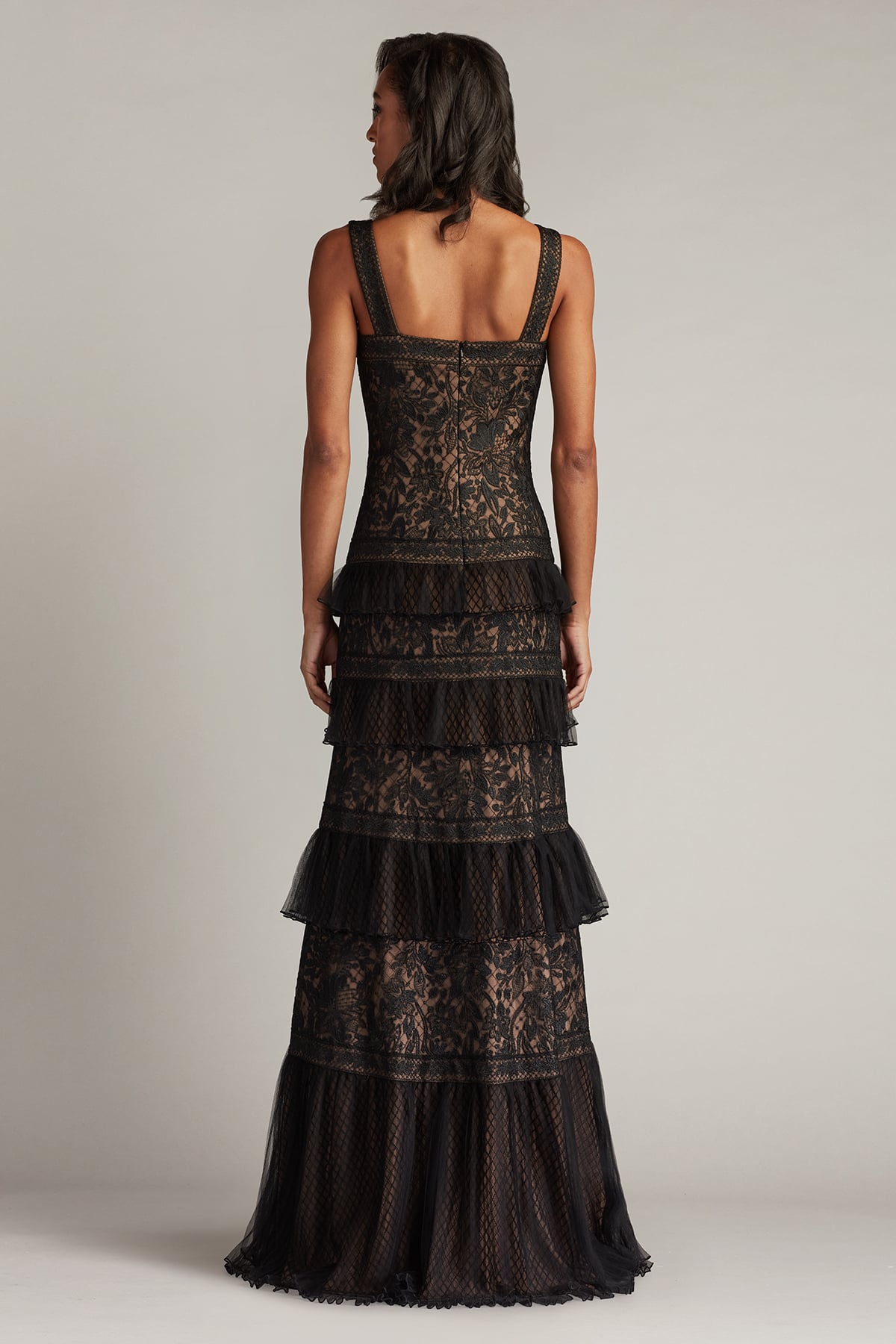Formal Dresses Long Formal Lace Prom Dress Black/Nude