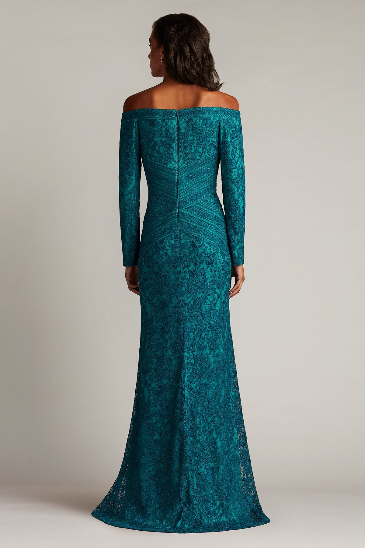 Tadashi Shoji CIK25367L Long Formal Lace Evening Dress – The Dress