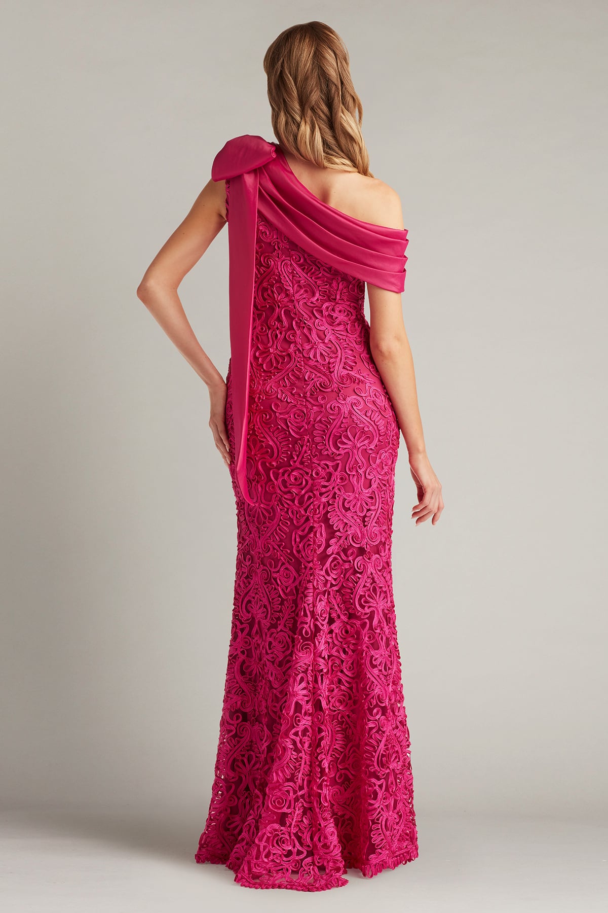 Formal Dresses Long Lace Fitted Formal Dress Tadashi Shoji CIM18371L Hibiscus