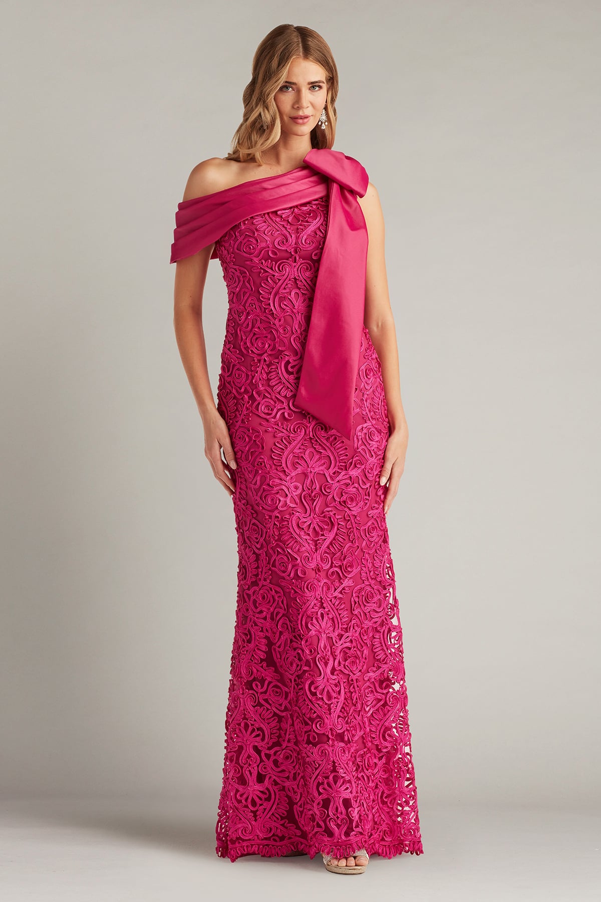 Long Lace Fitted Formal Dress Tadashi Shoji CIM18371L – The Dress Outlet