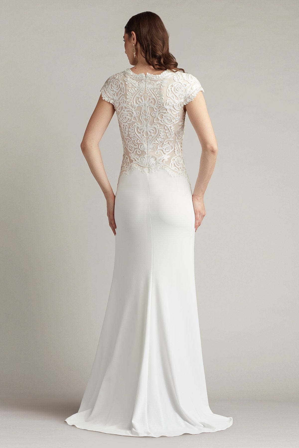 Tadashi Shoji CIM25398L A Line Long Formal Evening Dress