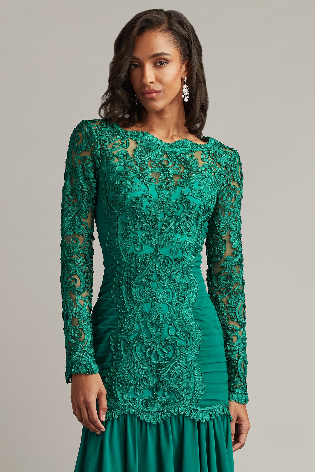 Cocktail Dresses Lace Fitted Short Cocktail Dress Emerald