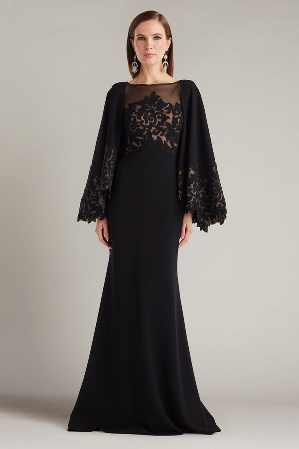 Long Sleeve Formal Mermaid Mother of the Bride Dress Tadashi Shoji CIN25506L