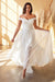 Long Off Shoulder Wedding Gown Off White