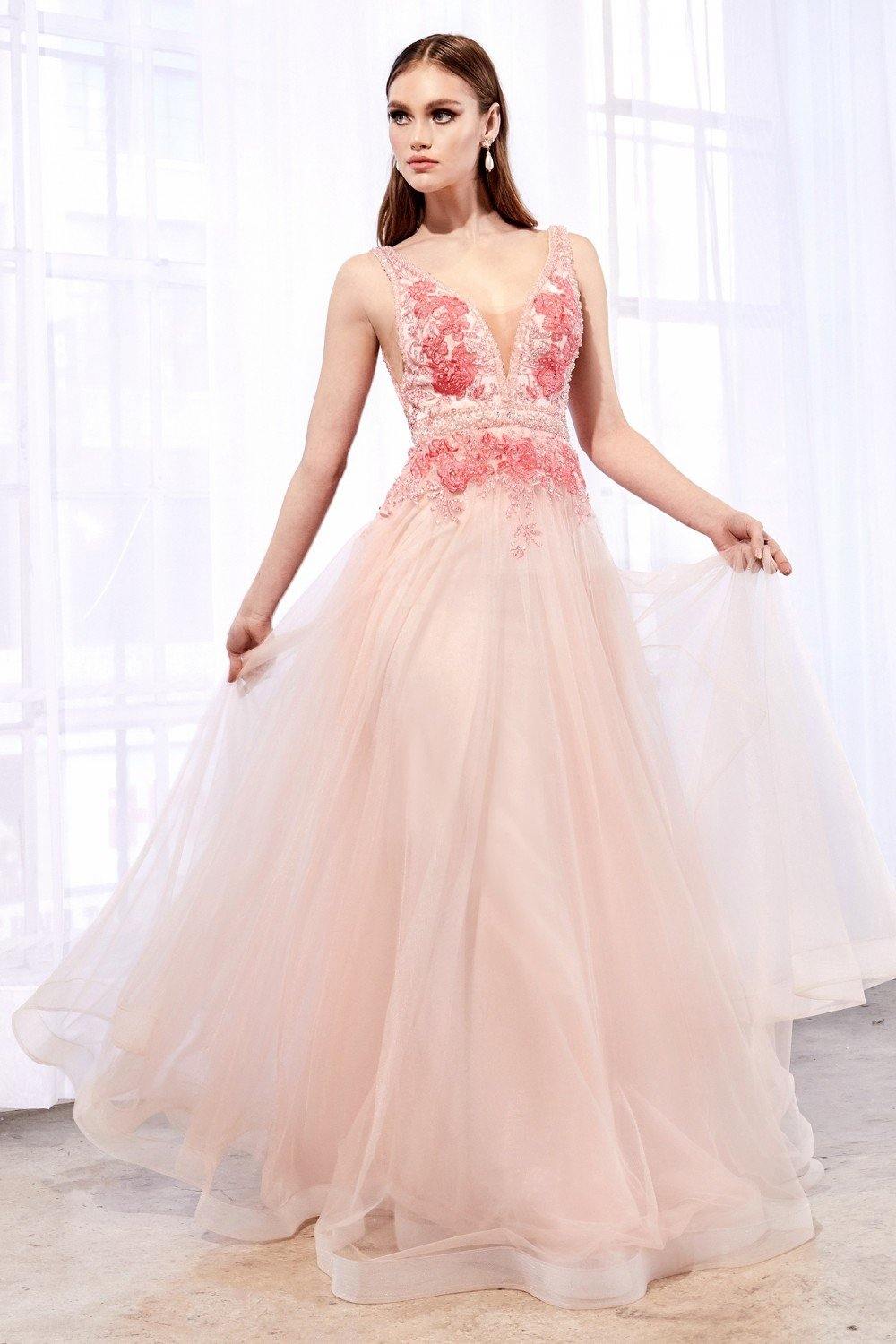 A Line Long Prom Dress - The Dress Outlet